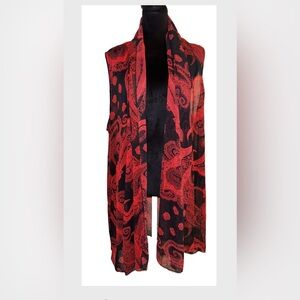 🖤 Sleeveless Sheer Cascading Hem Kimono🖤